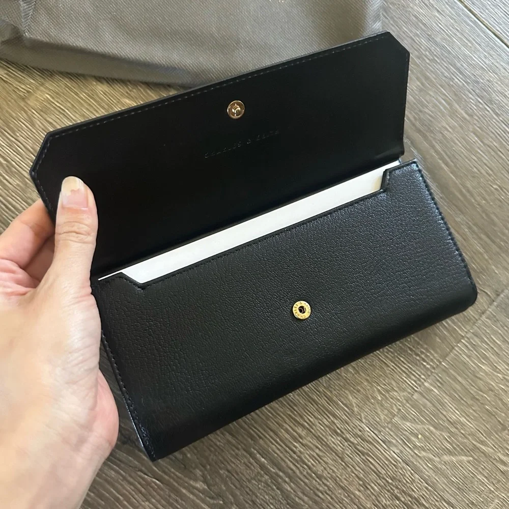 Charles & Keith black and gold wallet- brand new!